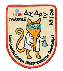 Haalarimerkki, Schrödingerin kissa Haalarimerkki, Schrödingerin kissa