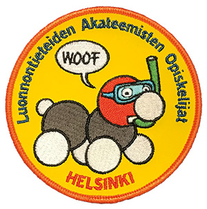 Haalarimerkki, etanolikoira Haalarimerkki, etanolikoira