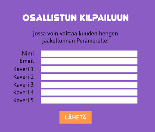 KPL, Osallistun lomake KPL, Osallistun lomake