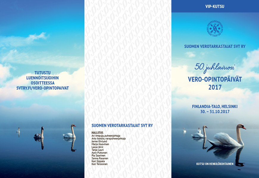 SVT, Vero-opintopäivät juhlavuosi -kutsu.