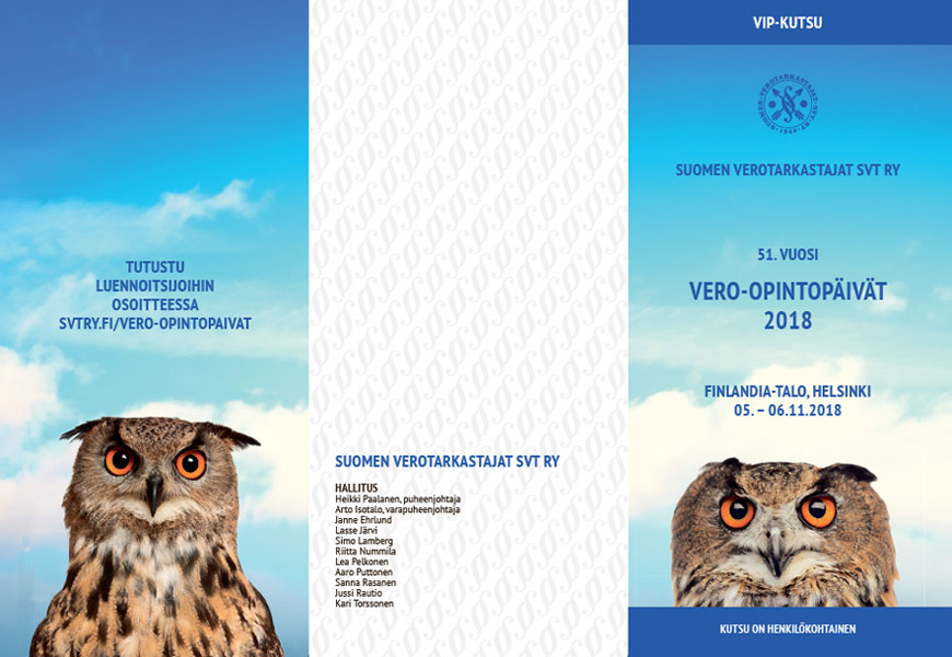 SVT, Vero-opintopäivät, 51. vuosi, kutsu. 