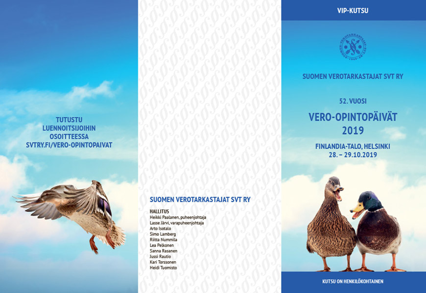 SVT, Vero-opintopäivät, 52. vuosi, kutsu. 