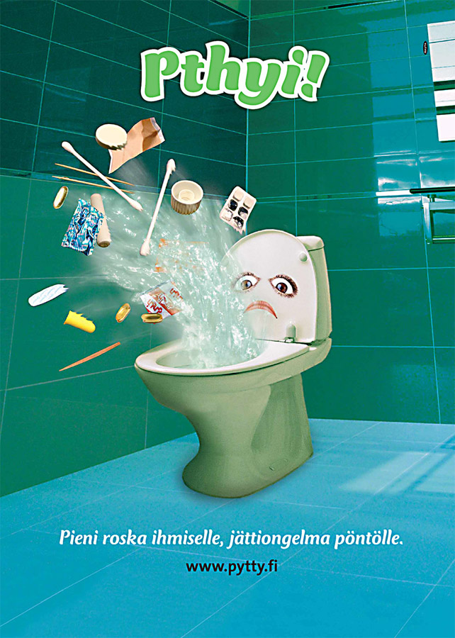 VVY ry, Pieni roska ihmiselle, jättinongelma pöntölle VVY ry, Pieni roska ihmiselle, jättinongelma pöntölle