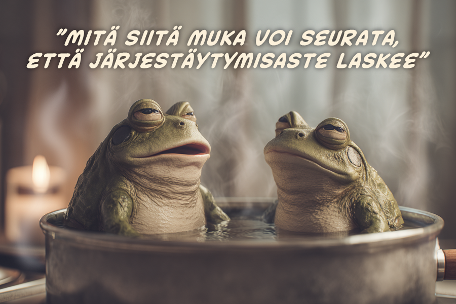 Kun järjestäytymisaste laskee