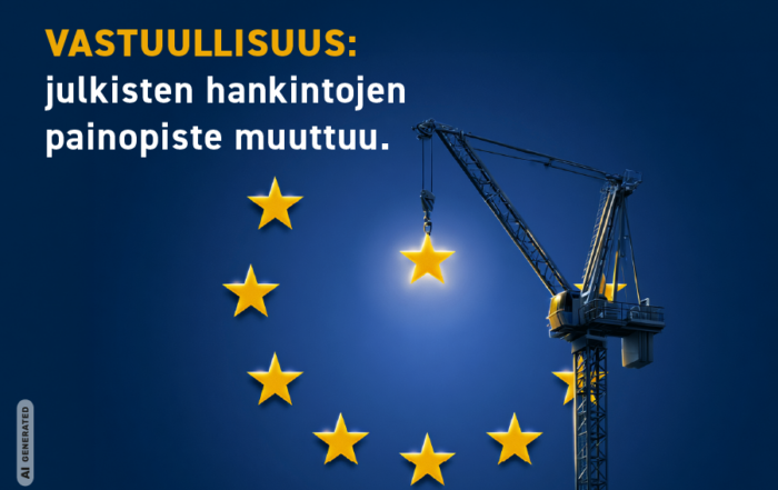 Vastuullisuus: julkisten hankintojen painopiste muuttuu.